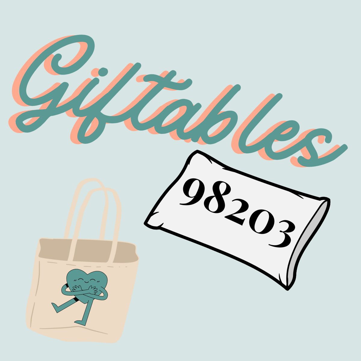 Giftables Tote bags and Custom Pillow Cases