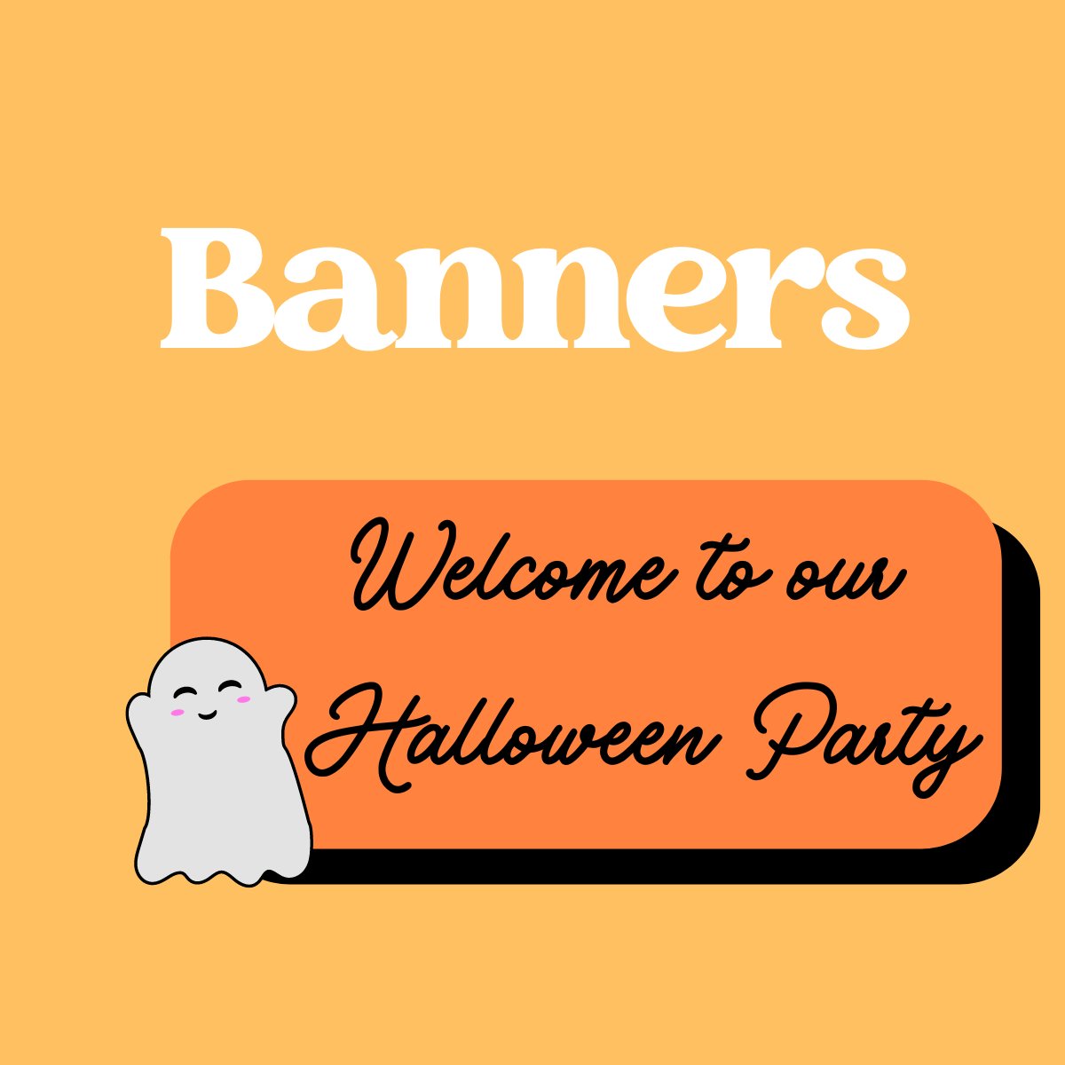 Vinyl Halloween Party Welcome Sign Backdrop Banners