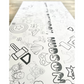 Unleash Your Inner Hero 6ft Super Hero Coloring Banner Tablecloth