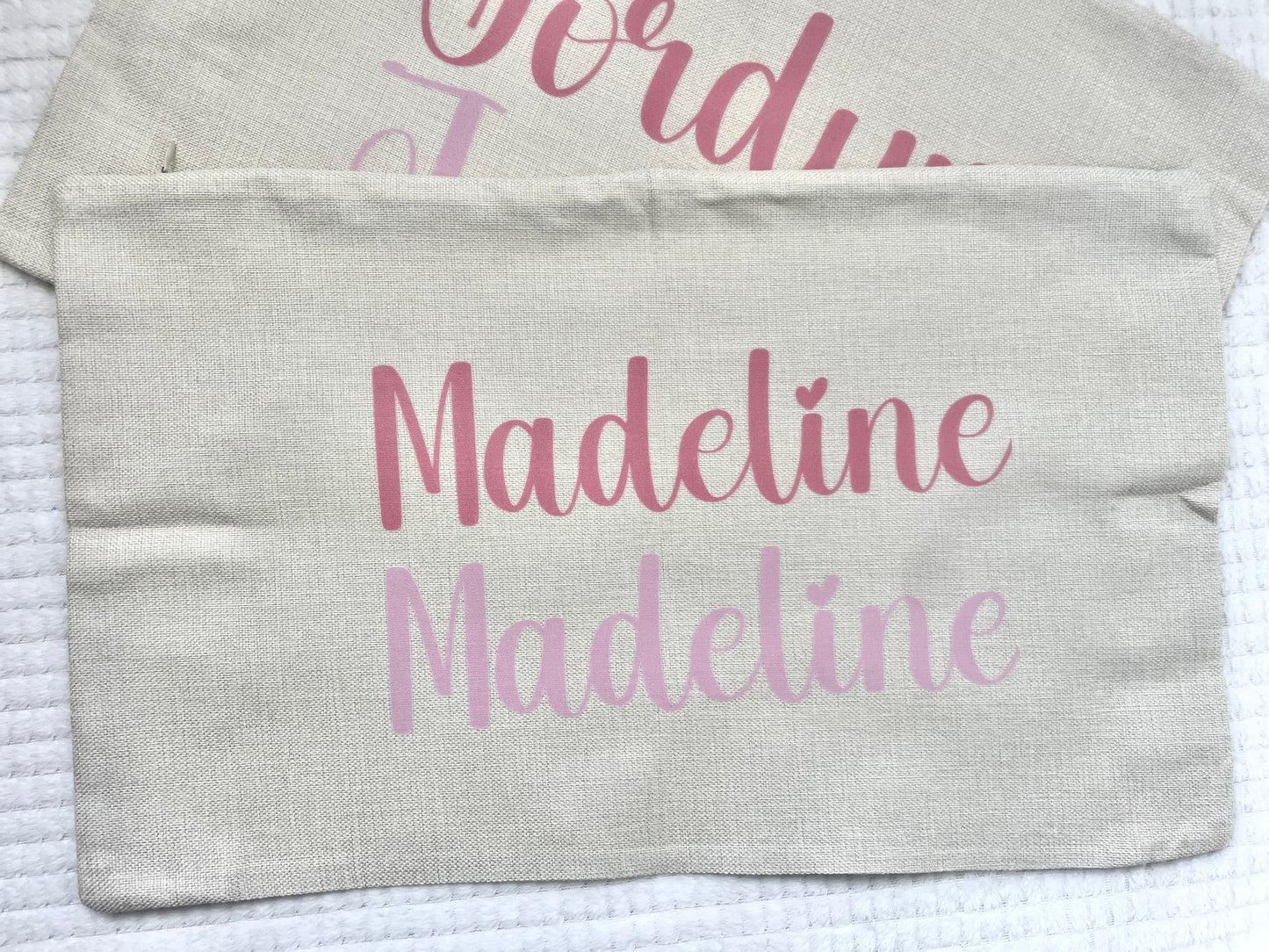 Personalized Kid Pillowcase Pink Girl Bedroom Decor, Baby Name Pillowcase