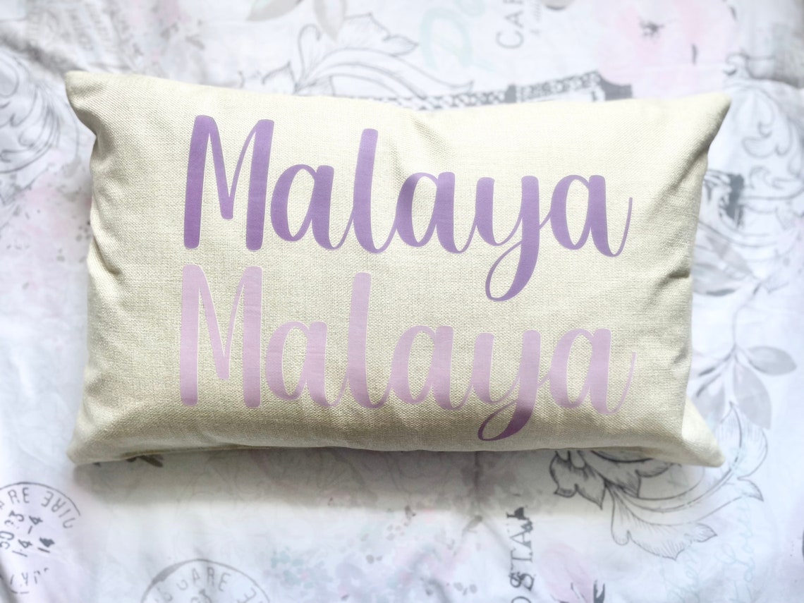 Personalized Kid Pillowcase Pink Girl Bedroom Decor, Baby Name Pillowcase