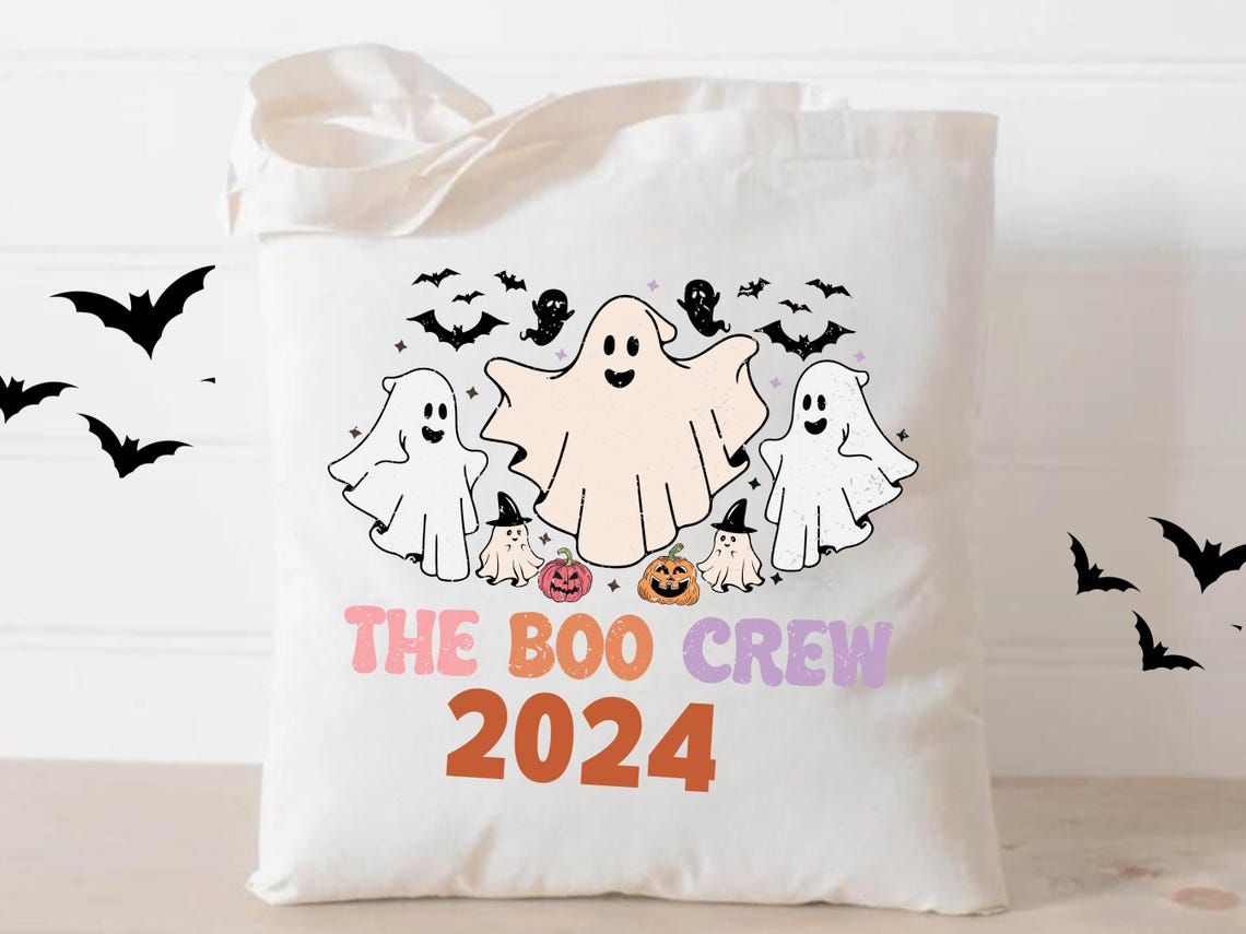 Personalized 2024 Kid's Boo Crew Trick or Treat Bag – Retro Halloween School Bag