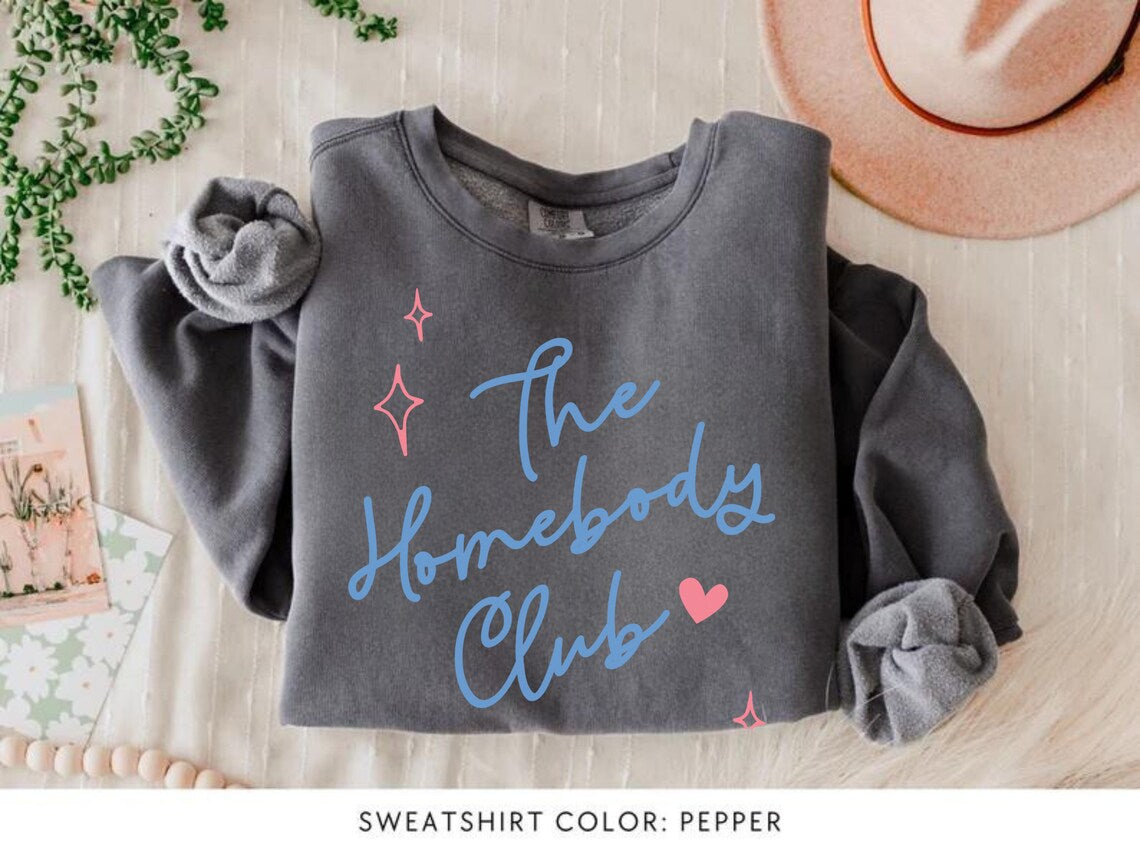 The Homebody Club Sweater - Retro Aesthetic Introvert Sweatshirt