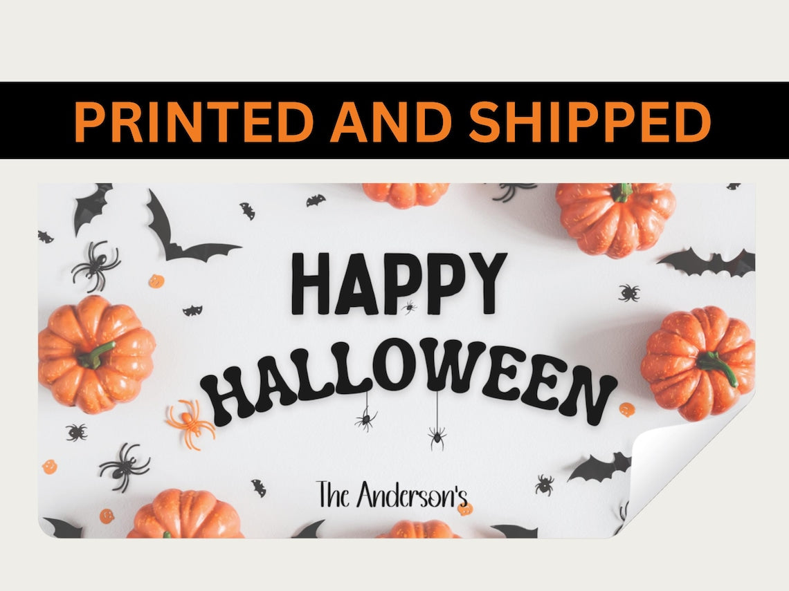 Personalized Halloween Party Banner – Minimalist Pumpkin Halloween Decorations