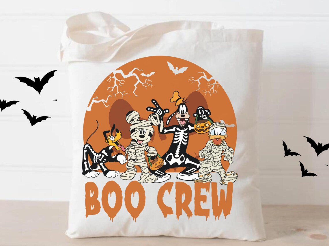 Eco-Friendly Halloween Boo Crew Trick or Treat Bag – Mouse and Friends Retro Bag