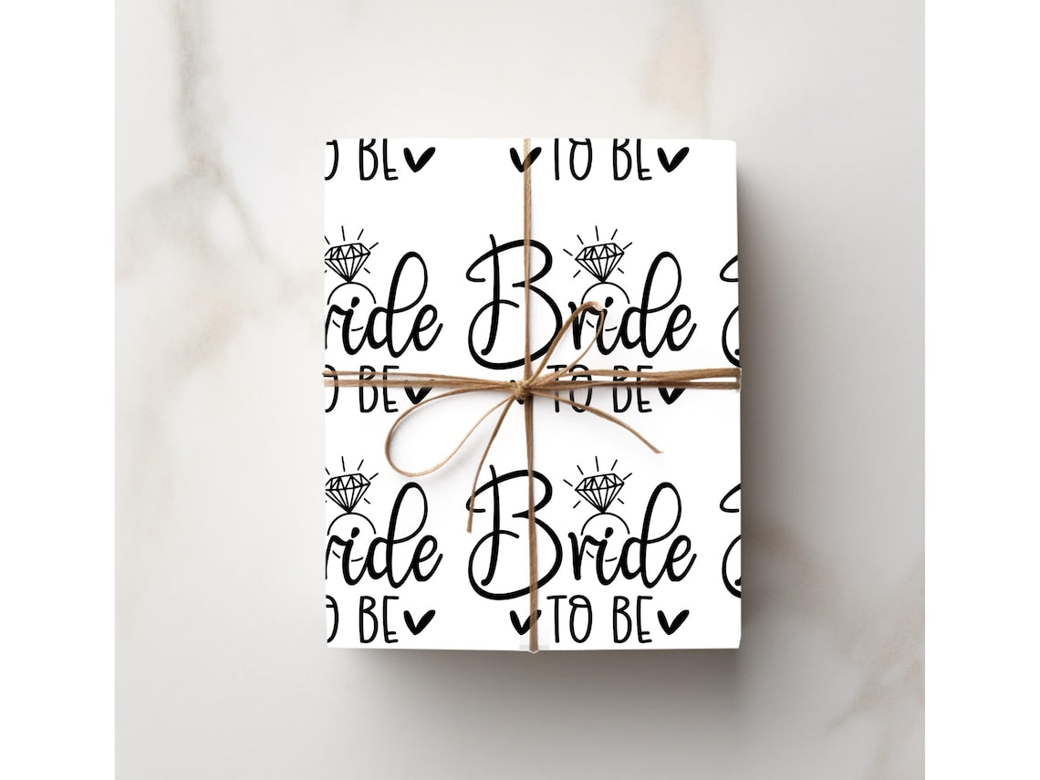 Bridal Shower Gift Wrapping Paper Bride to be Bridal Shower Gift Wrap Special Occasion Elegant Engagement Fiancé Cute Trendy Idea Bride Gift