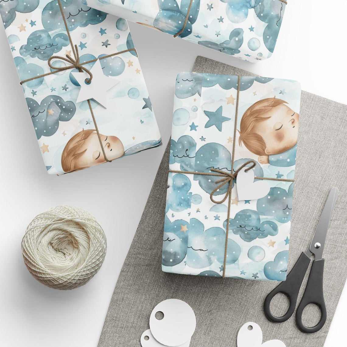 Baby Boy Shower Gift Wrapping Paper Mom to be Gift Wrap Special Occasion Cute Trendy Baby Mommy to be Present Ideas