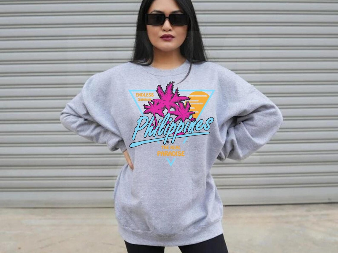 Filipino Sweater Retro Filipino Crewneck Modern Philippines Tee Pinoy Familia kamiseta Pinay Pride half Filipino Heritage Top Manila Winter