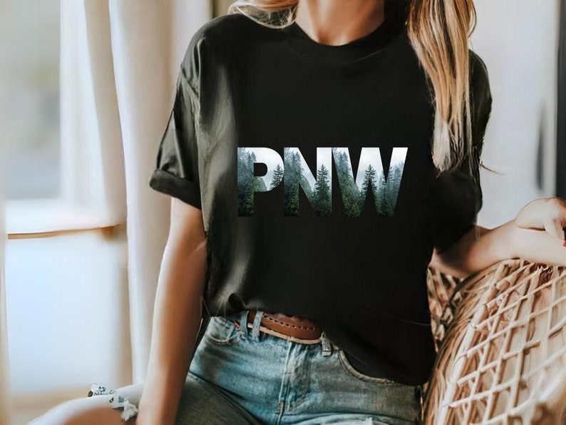 PNW Comfort Colors Dyed Shirt Trendy Washington Graphic Tee