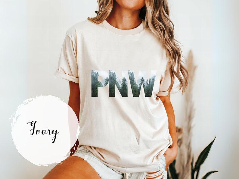 PNW Comfort Colors Dyed Shirt Trendy Washington Graphic Tee