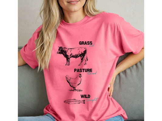 Grass-Fed Pasture-Raised Local Shirt - Organic Food Tee for Holistic Living and Farm