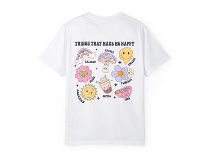 Retro Oversized Smiley Face Affirmation Shirt – Positive Mental Health Tee for Women