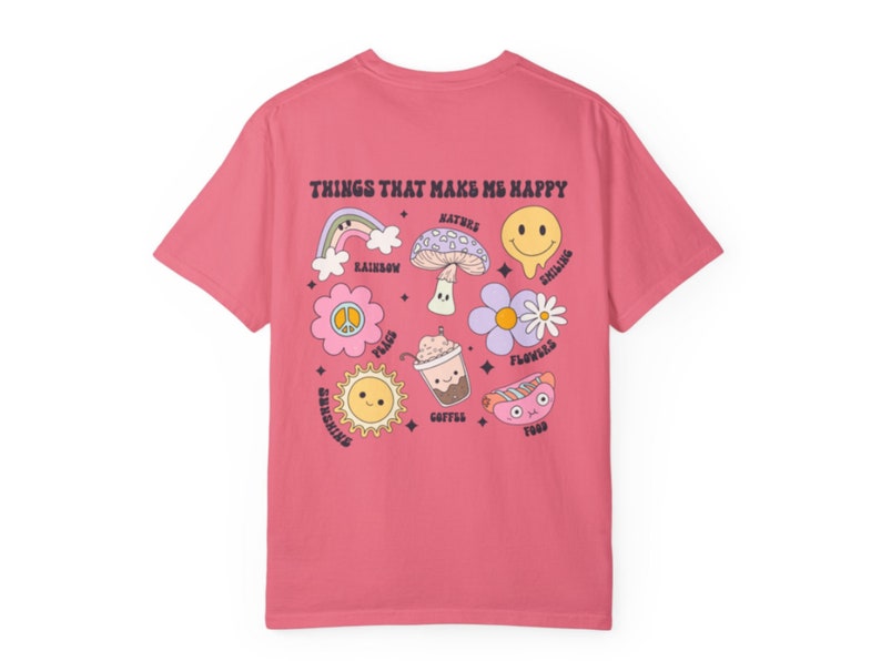 Retro Oversized Smiley Face Affirmation Shirt – Positive Mental Health Tee for Women