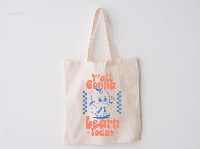 Retro Tote Bag – Teacher Appreciation & Back to School Gift