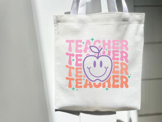 Trendy Retro Tote Bag - Teacher Appreciation & Back to School