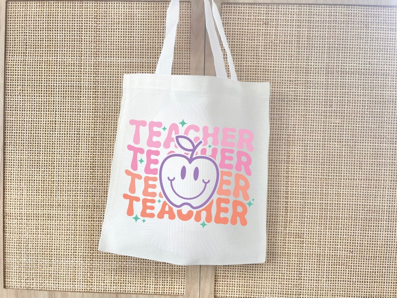 Trendy Retro Tote Bag - Teacher Appreciation & Back to School