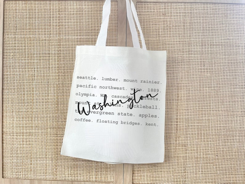 Washington Tote Bag Eco-Friendly - Reusable Grocery & Market Bag