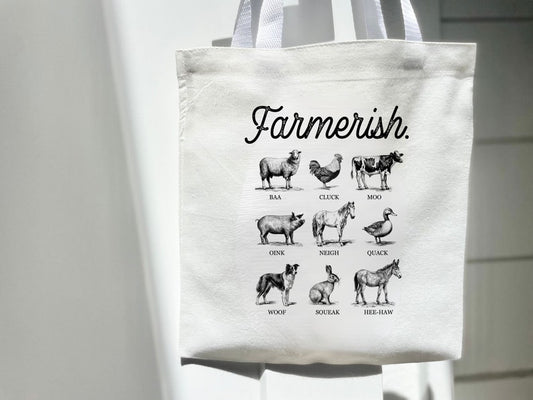 Farmer ish Tote Bag - Eco-Friendly Reusable Grocery & Market Bag