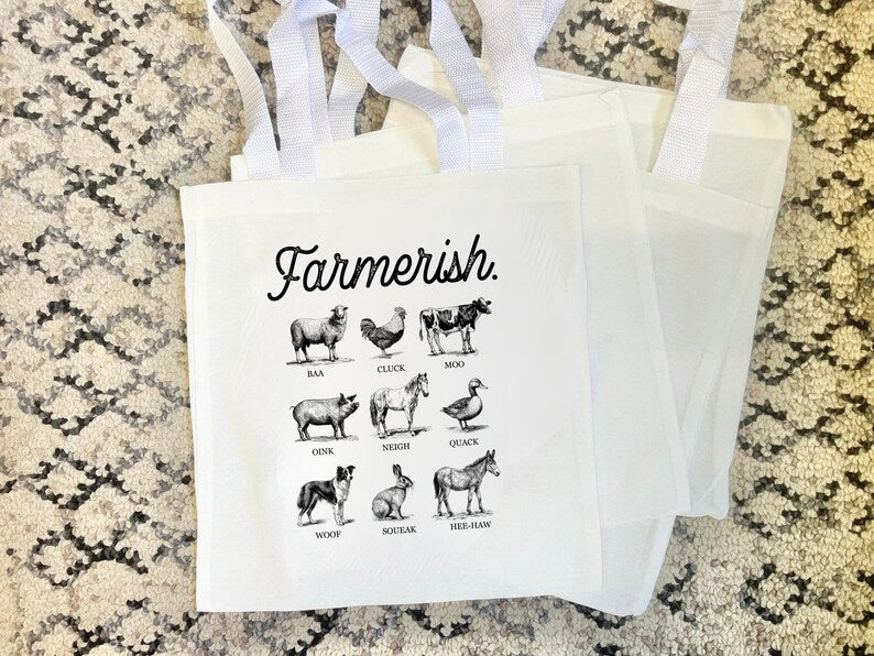 Farmer ish Tote Bag - Eco-Friendly Reusable Grocery & Market Bag