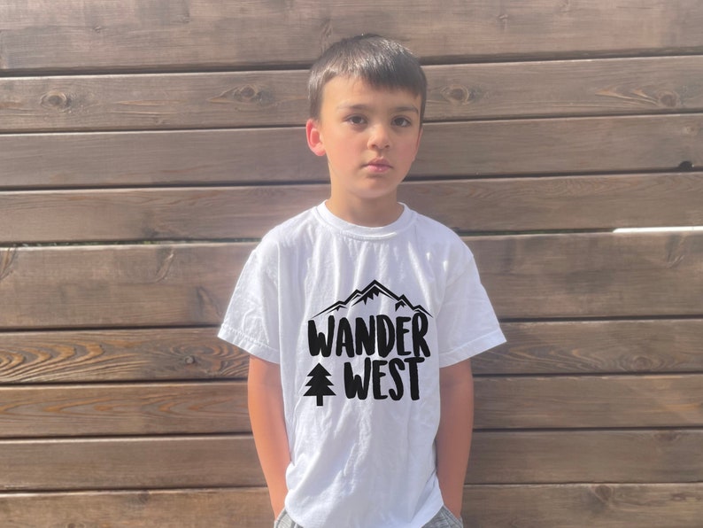 Wander West Youth Shirt – PNW Pride Graphic Tee for Kids