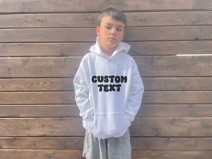 Personalized Youth Hoodie Custom Text Retro Birthday - Family Event Sweater