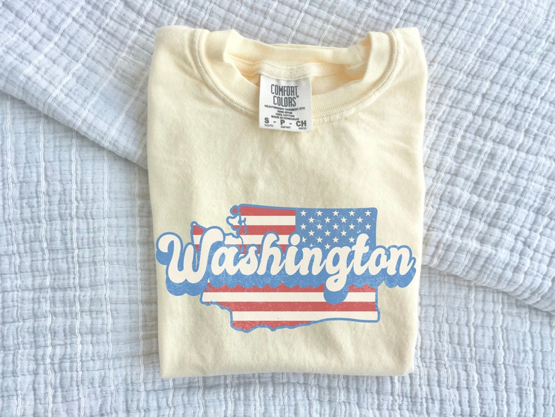 Washington Youth Shirt – PNW Pride Graphic Tee in Red, White, & Blue