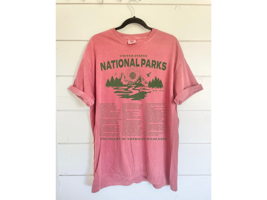 National Parks Shirt - US Camping Travel Tee for Hikers and Family Trips