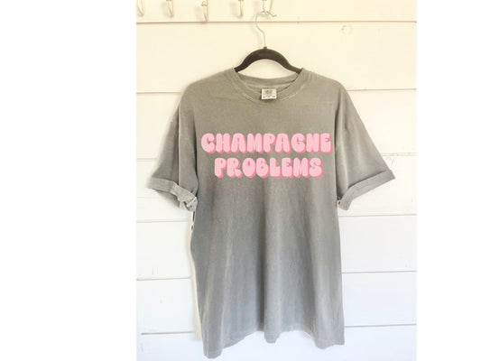 Champagne Problems T-Shirt - Folklore Summer Tee for Women Tour Gift