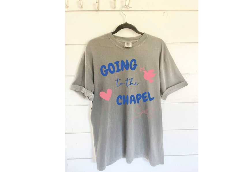 Going to the Chapel Bride Oversized Shirt Coquette Bachelorette Gift - Comfort Colors