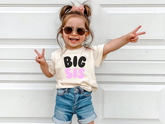 Big Sis Kid Shirt – Trendy Big Sister Announcement Tee