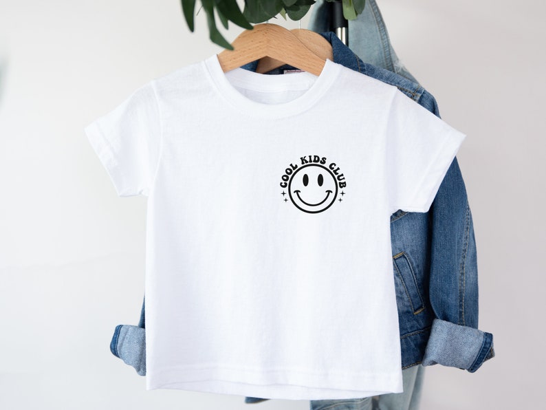 Cool Kids Club Retro Smiley Tee – Front & Back Design