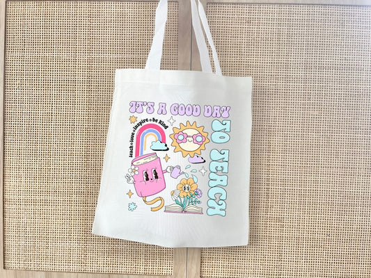 Trendy Retro Tote Bag - Perfect Teacher Appreciation Gift