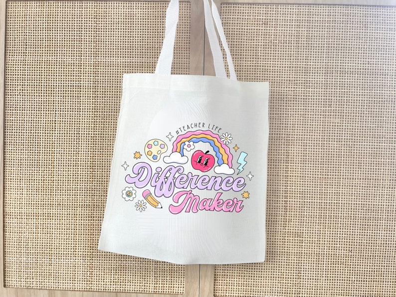 Difference Maker Tote Bag - Teacher Appreciation & Back to School Gift