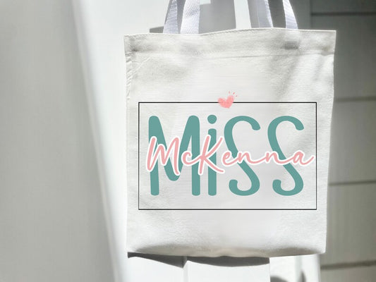 Personalized Teacher Tote Bag - Educator Appreciation & Back to School Gift