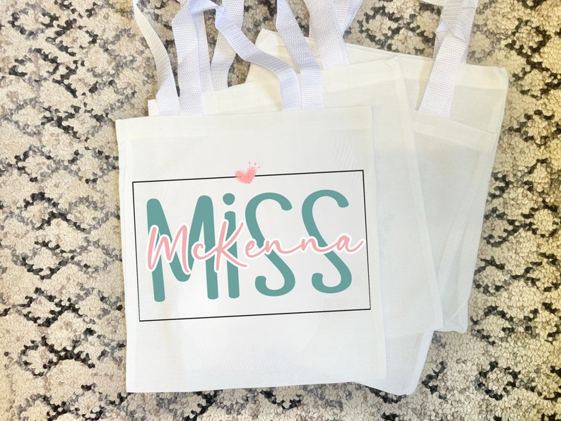 Personalized Teacher Tote Bag - Educator Appreciation & Back to School Gift