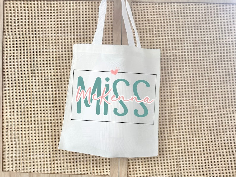 Personalized Teacher Tote Bag - Educator Appreciation & Back to School Gift