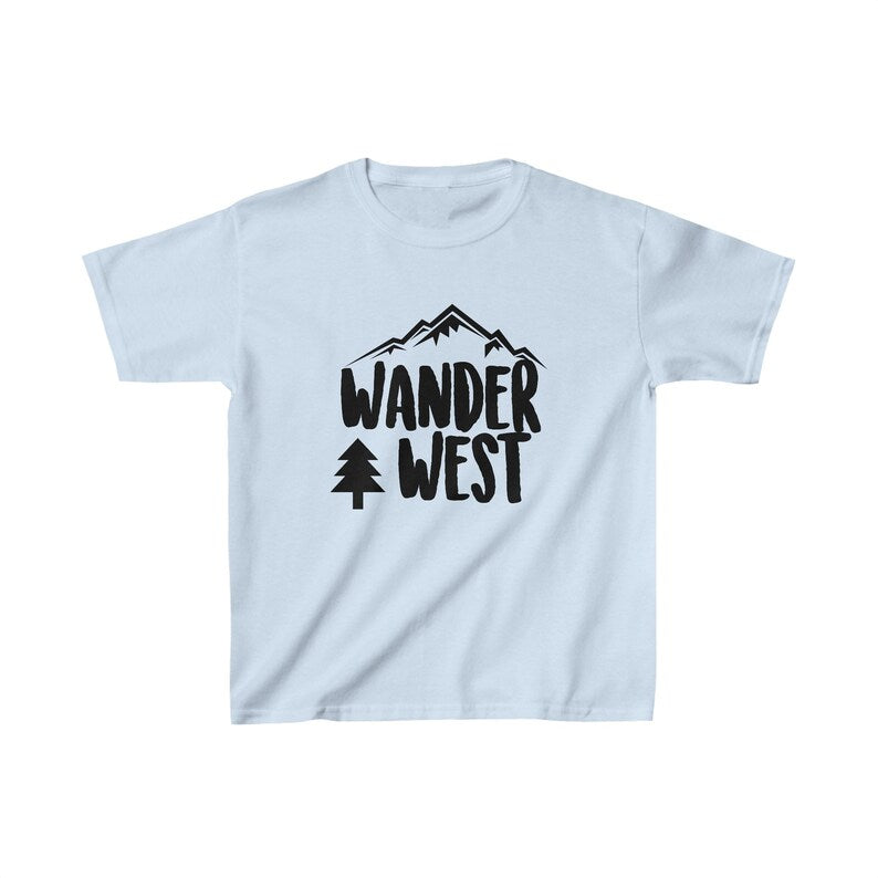 Wander West Youth Shirt – PNW Pride Graphic Tee for Kids