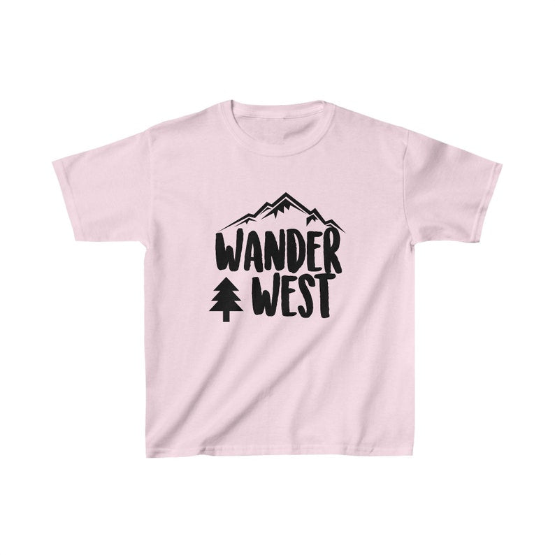 Wander West Youth Shirt – PNW Pride Graphic Tee for Kids