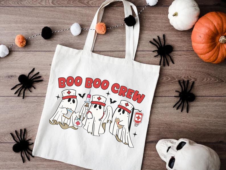 Eco-Friendly Boo Boo Crew Nurse Halloween Bag – Retro School & Doctor Bag