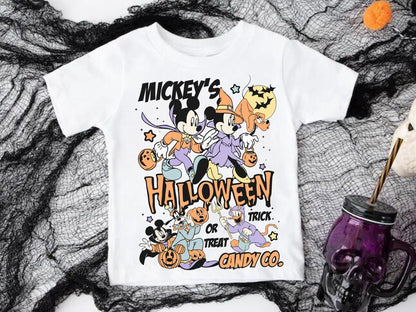 Trendy Youth Mouse Halloween T-Shirt Trick or Treat Spooky Season Top Pumpkin Tee