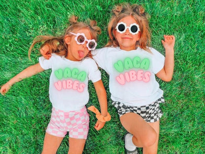 Vacay Vibes Neon Matching Shirts – Family & Kids Vacation Tee