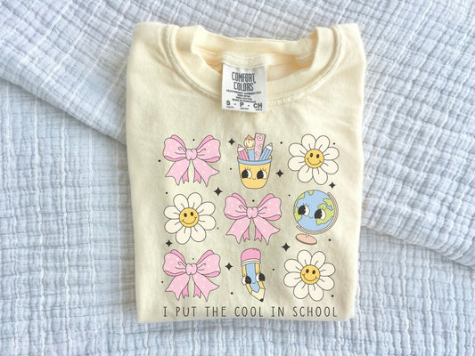 Cool Kid Shirt – Witty Retro Smiley Face Daisy Tee for Youth