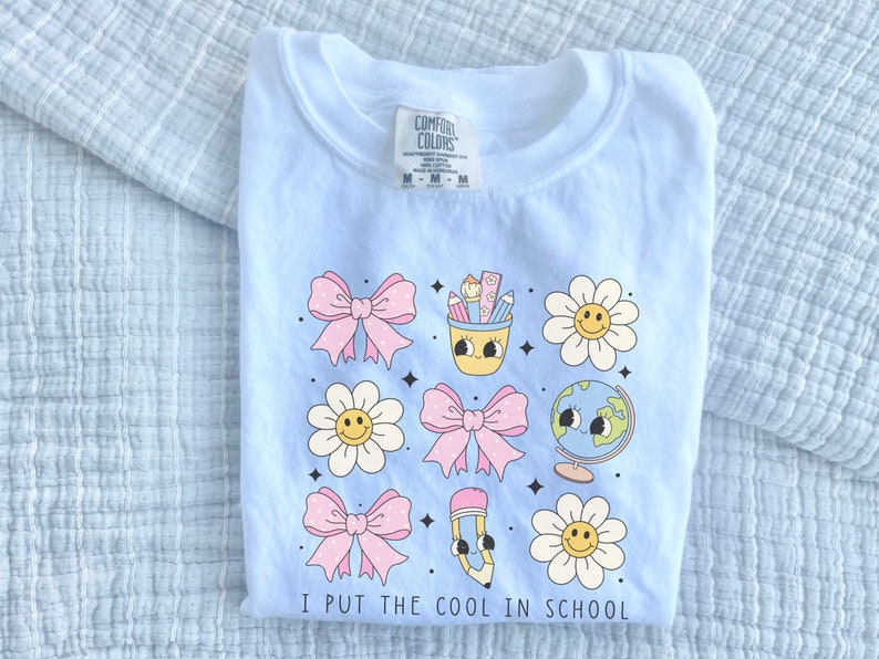 Cool Kid Shirt – Witty Retro Smiley Face Daisy Tee for Youth