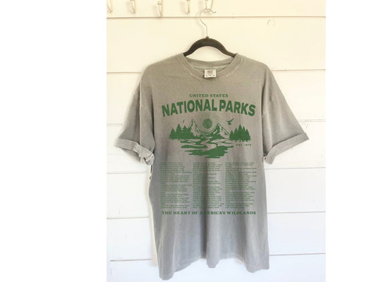 National Parks Shirt - US Camping Travel Tee for Hikers and Family Trips