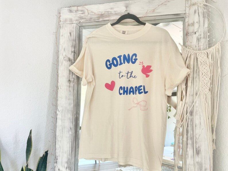 Going to the Chapel Bride Oversized Shirt Coquette Bachelorette Gift - Comfort Colors