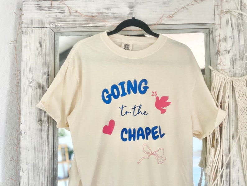 Going to the Chapel Bride Oversized Shirt Coquette Bachelorette Gift - Comfort Colors