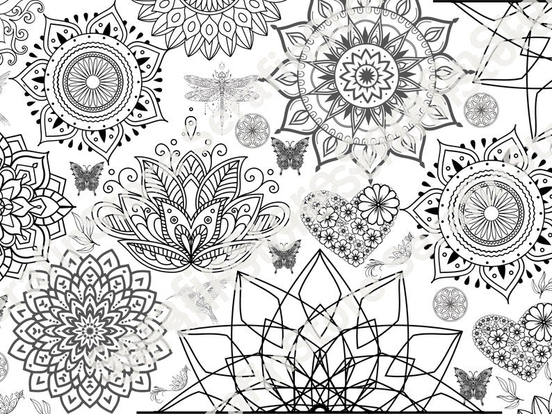 Large Mandala Coloring Banner Coloring Poster Tablecloth for Party Sheet