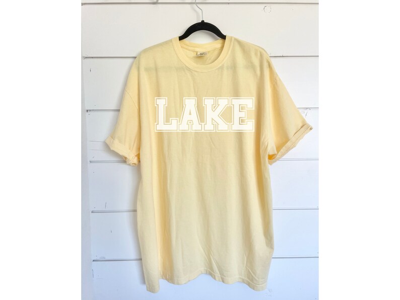 Lake Comfort Colors Shirt - Oversized On the Lake Tee for Vacation and Summer Days