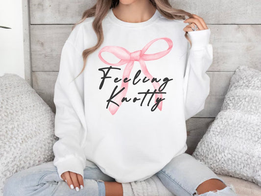 Tying the Knot Funny Bachelorette Shirt Coquette Bow Oversized Tee