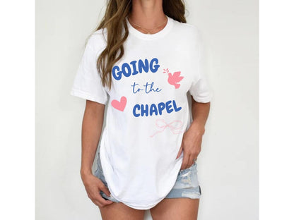 Going to the Chapel Bride Oversized Shirt Coquette Bachelorette Gift - Comfort Colors